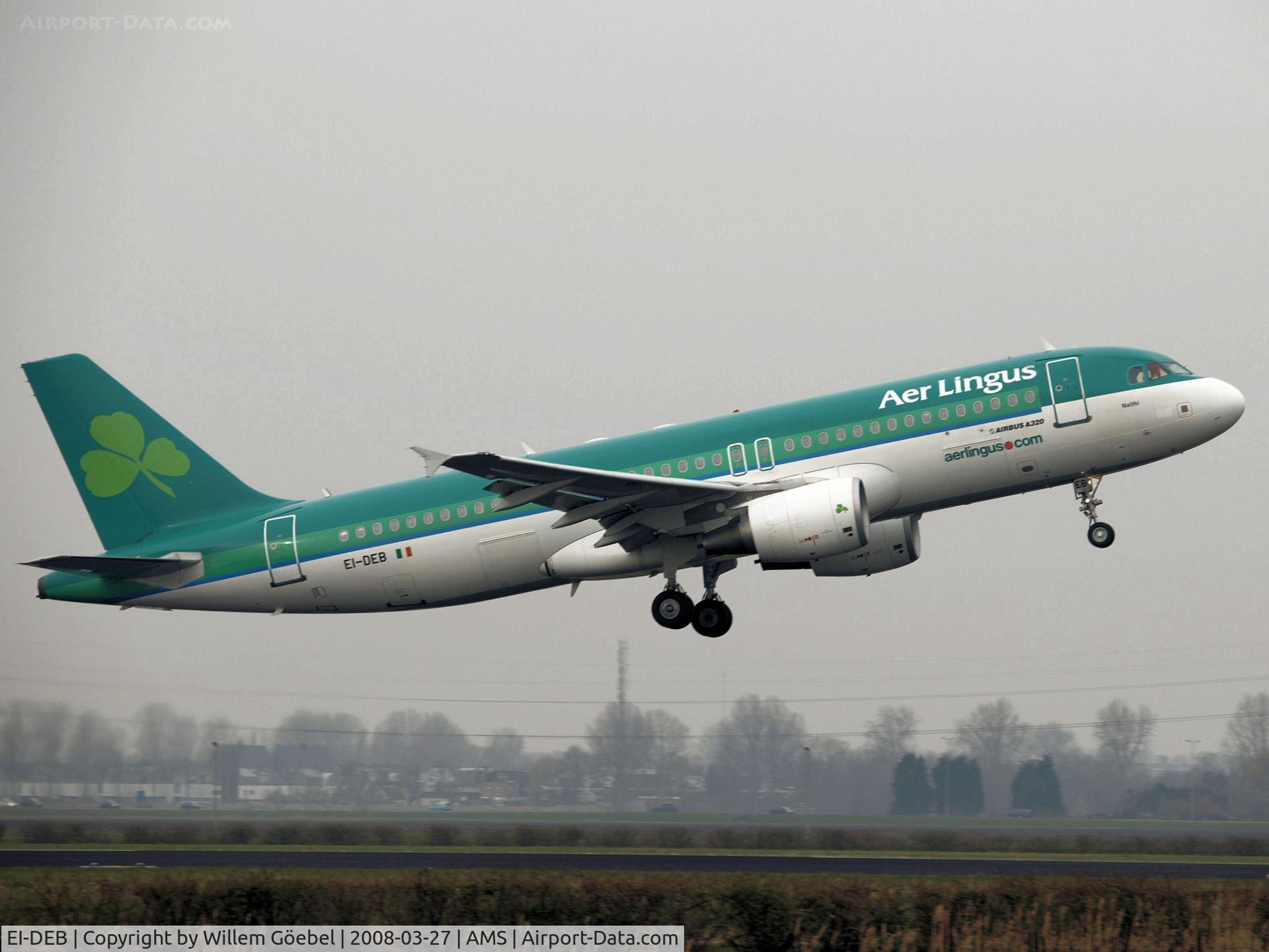 EI-DEB, 2004 Airbus A320-214 C/N 2206, Take of from runway L36 of Amsterdam Airport