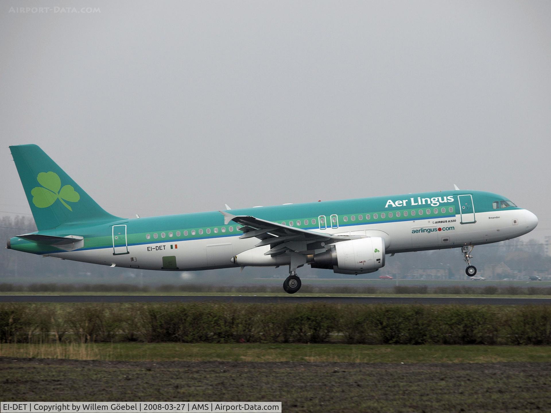 EI-DET, 2006 Airbus A320-214 C/N 2810, Take of from runway L36 of Amsterdam Airport