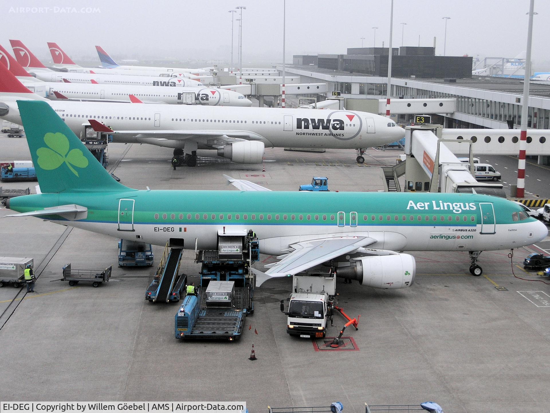 EI-DEG, 2004 Airbus A320-214 C/N 2272, Parking on the gate of Amsterdam Airport