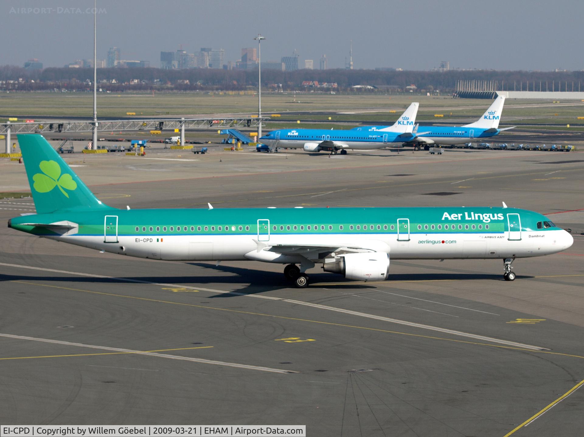 EI-CPD, 1998 Airbus A321-211 C/N 0841, Taxi to the gate of Amsterdam Airport