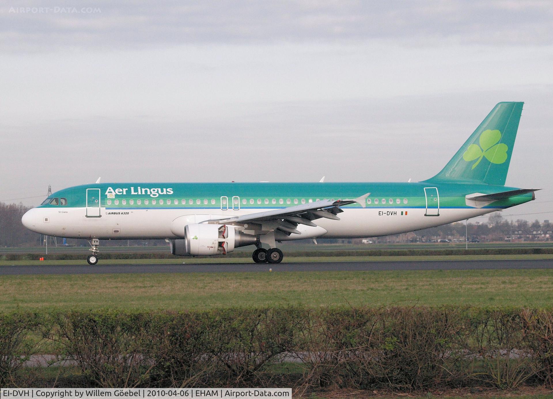 EI-DVH, 2007 Airbus A320-214 C/N 3345, Landing on runway R18 of Amsterdam Airport
