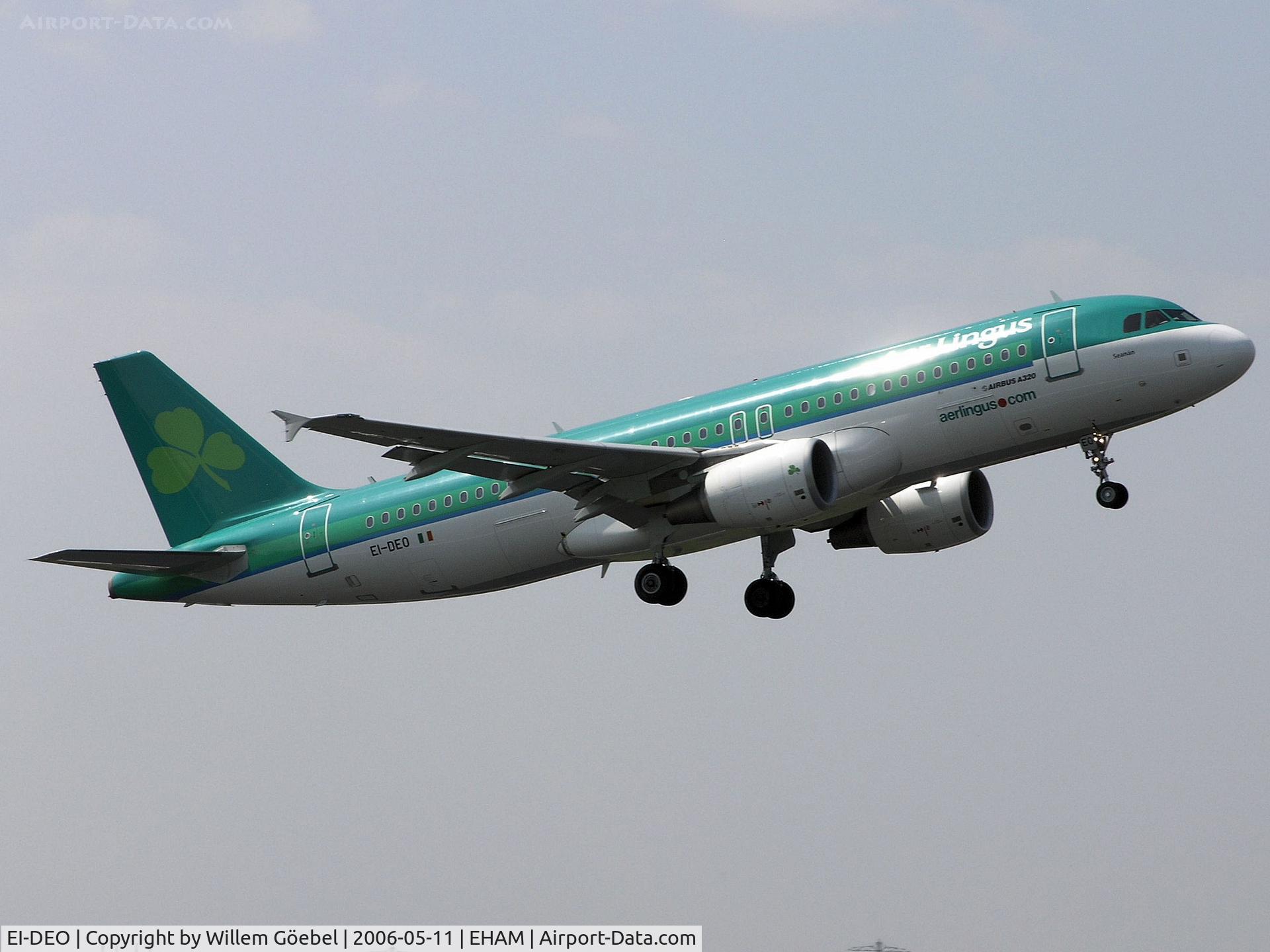 EI-DEO, 2005 Airbus A320-214 C/N 2486, Take off from runway L36 of Amsterdam Airport