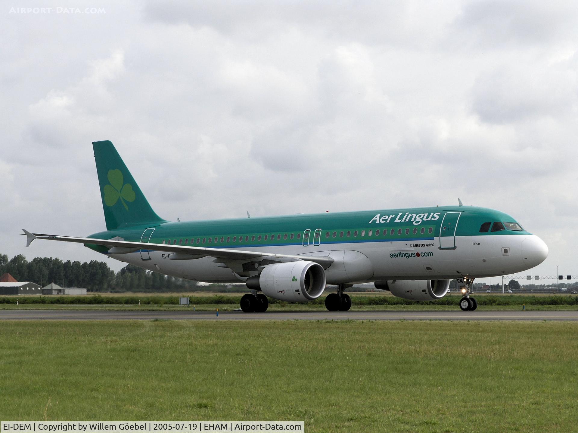 EI-DEM, 2005 Airbus A320-214 C/N 2411, Taxi to the gate of Amsterdam Airport