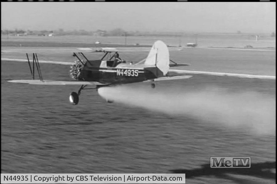N44935, 1941 Naval Aircraft Factory N3N-3 C/N 3068, Crop dusting in Phoenix, AZ area during Route 66 episode 