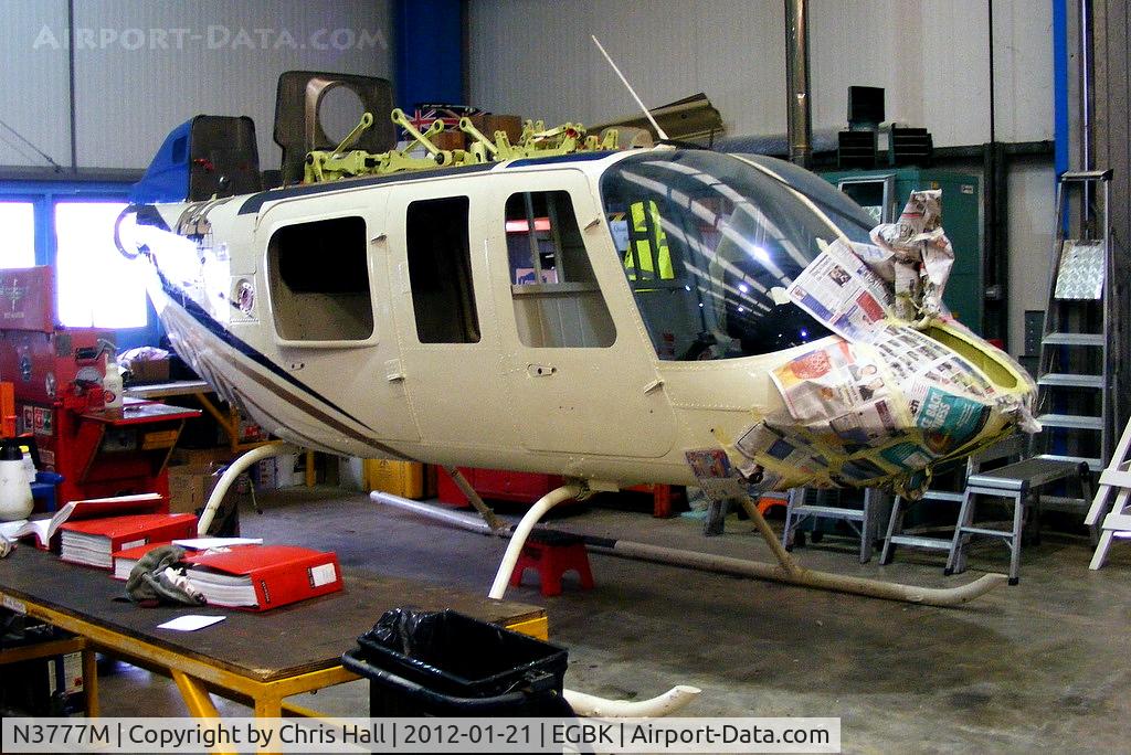 N3777M, 1991 Bell 206L-3 LongRanger III C/N 51485, undergoing maintenance