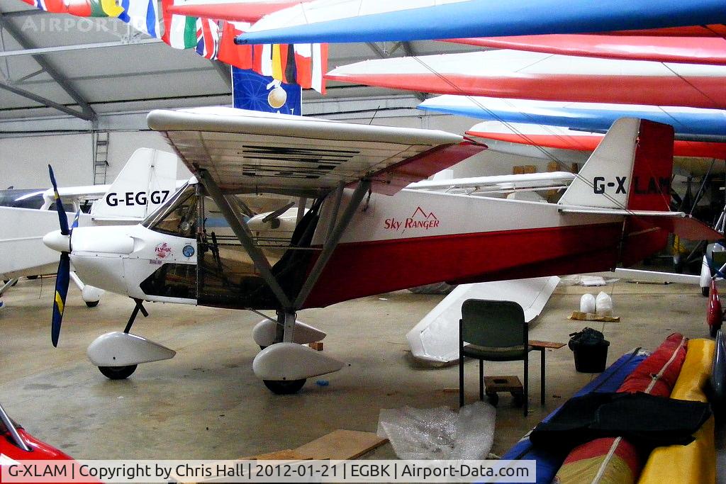 G-XLAM, 2005 Best Off Skyranger Swift 912S(1) C/N BMAA/HB/460, inside the Flylight Airsports hangar