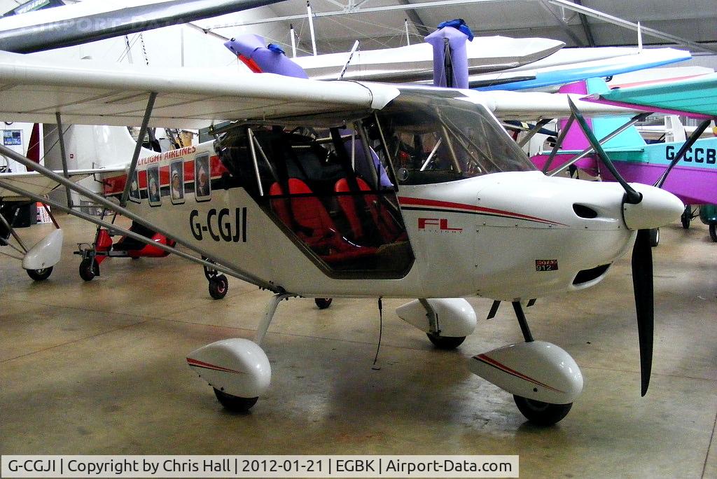 G-CGJI, 2009 Best Off Skyranger 912S C/N BMA/HB/582, inside the Flylight Airsports hangar