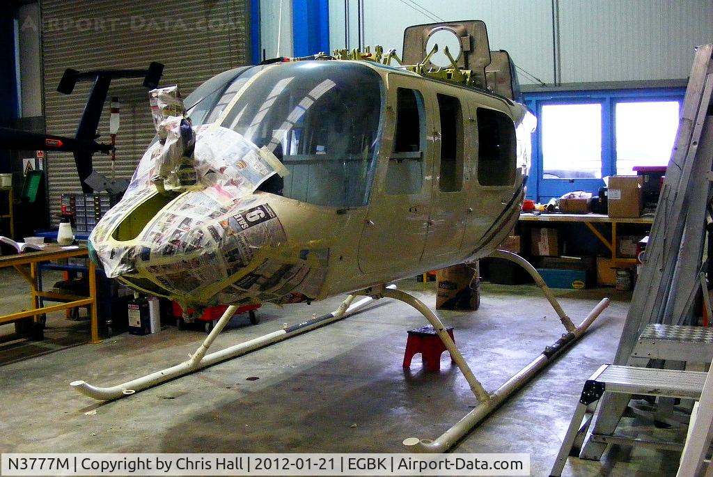 N3777M, 1991 Bell 206L-3 LongRanger III C/N 51485, undergoing maintenance