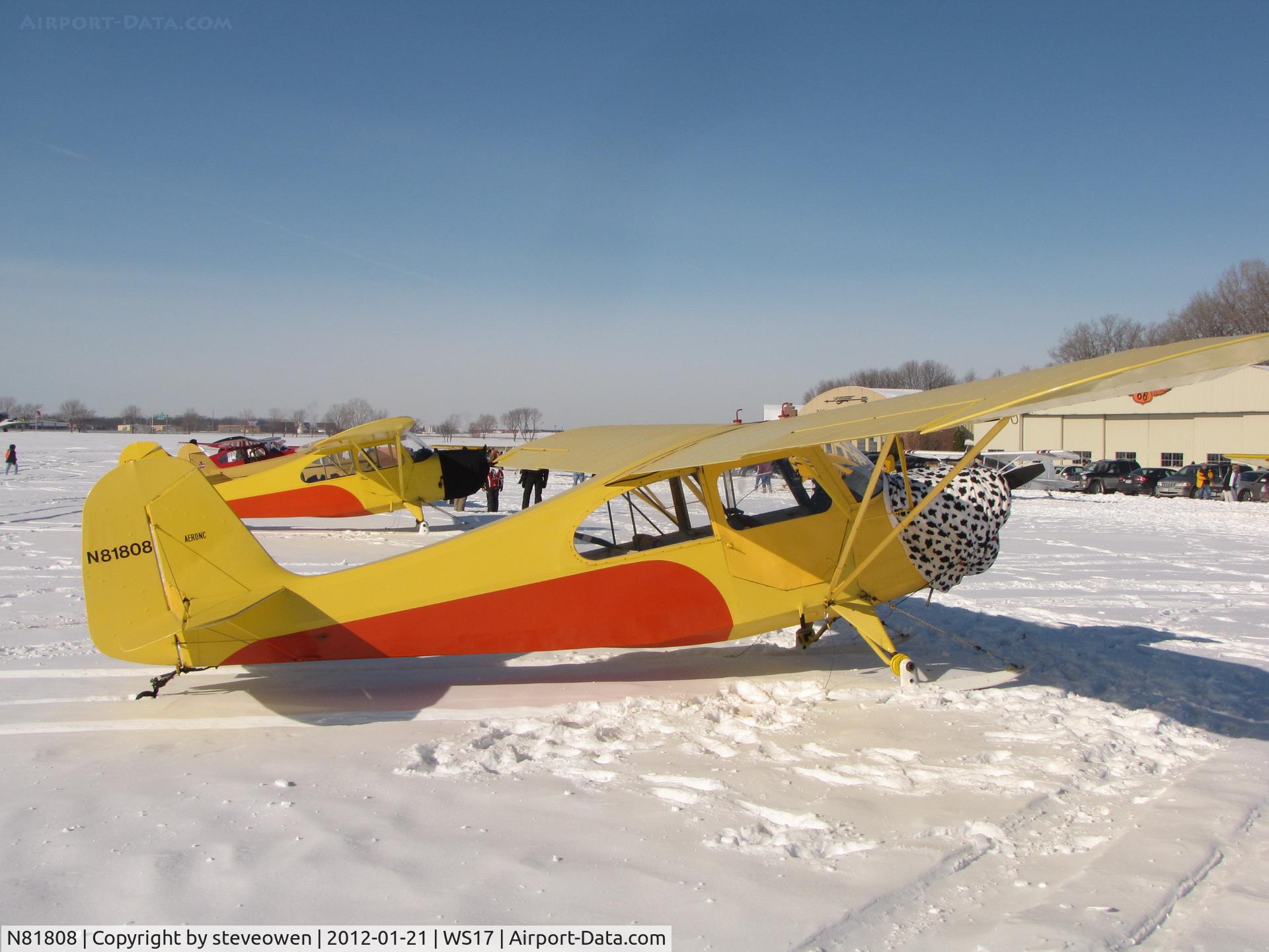 N81808, 1945 Aeronca 7AC Champion C/N 7AC-431, Pioneer Airport ski plane Fly-in 2012