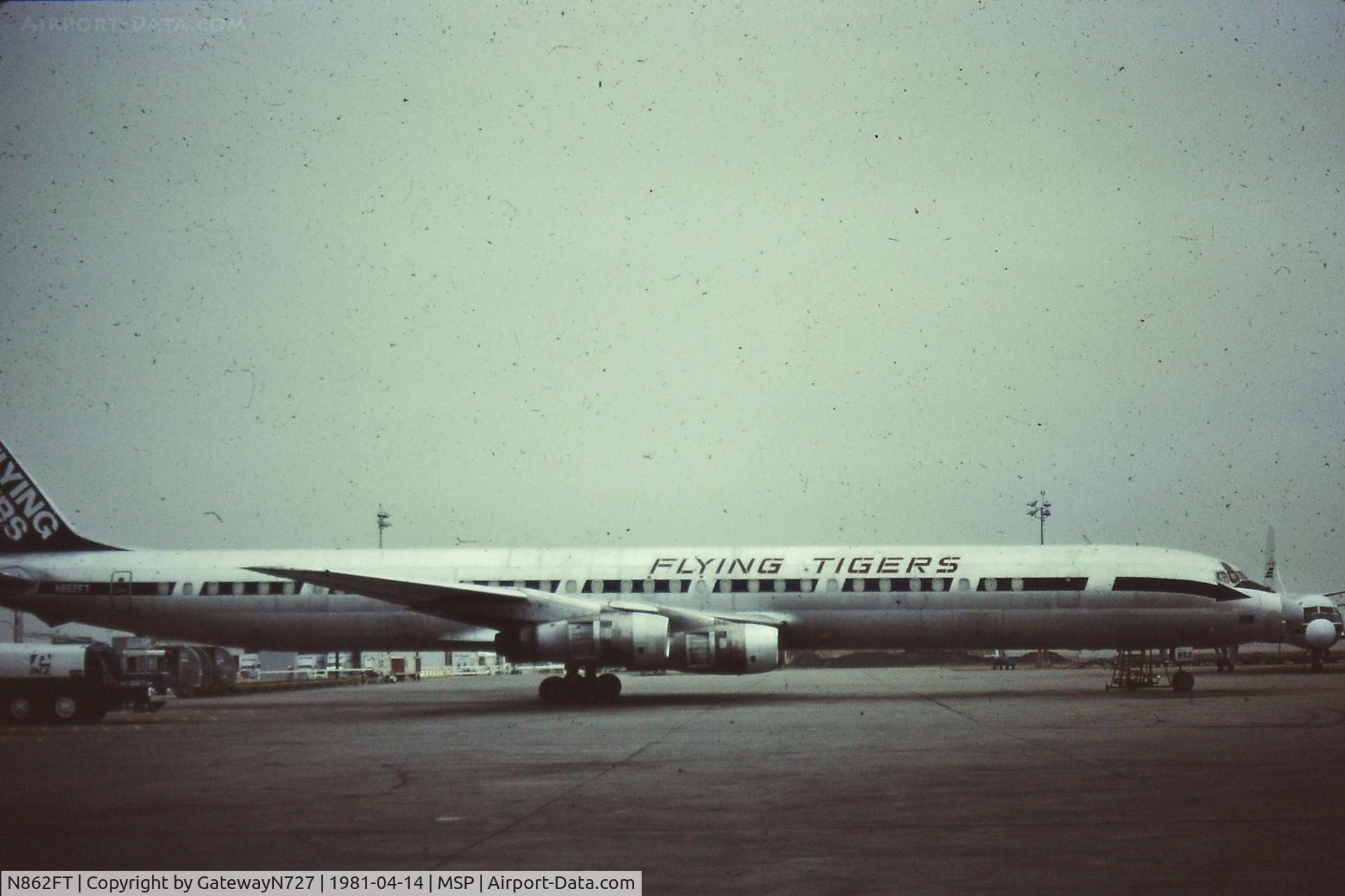 N862FT, 1967 Douglas DC-8-71F C/N 45948, Notice the Electra nose to the front of the DC8. It appears to be Evergreen.
