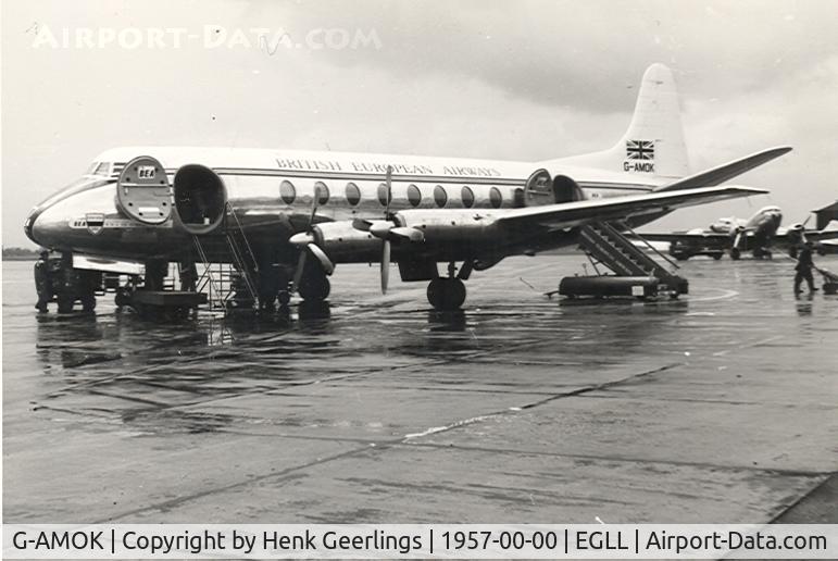 G-AMOK, 1953 Vickers Viscount 701 C/N 24, British European Airways - BEA