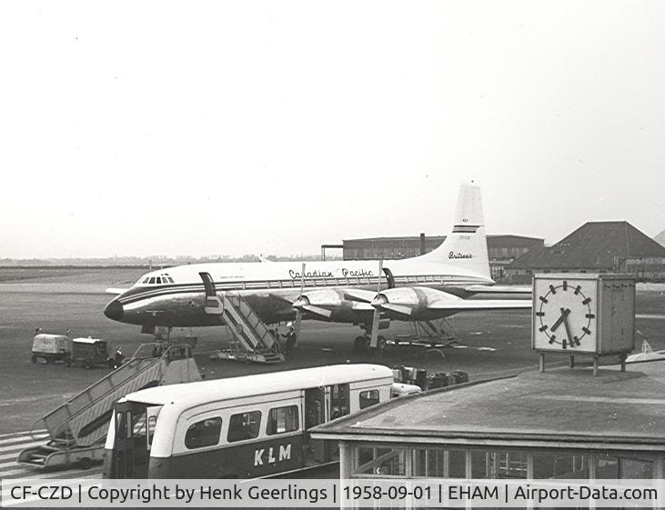 CF-CZD, 1959 Bristol 175 Britannia 314 C/N 13396, Canadian Pacific , Empress of Santiago