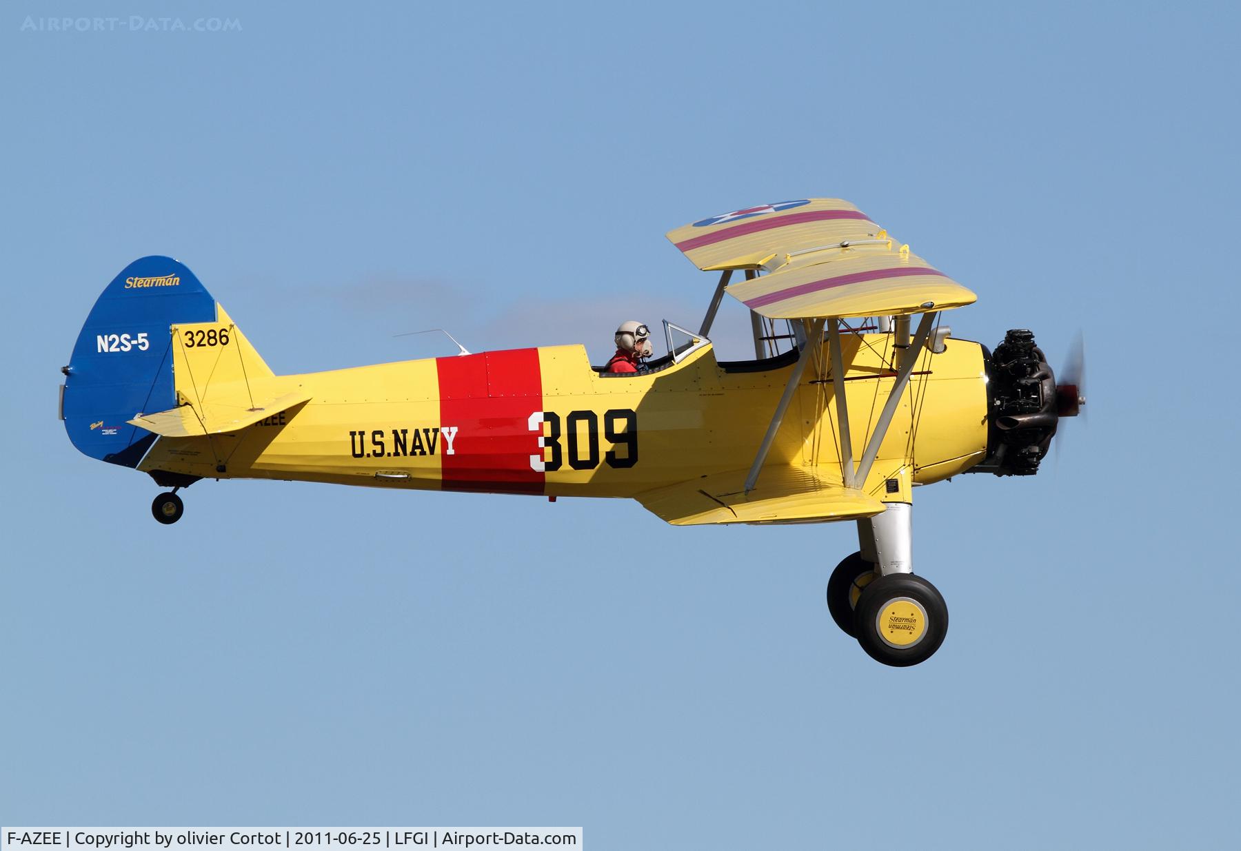 F-AZEE, 1941 Boeing N2S-4 Kaydet (A75N1) C/N 75-3286, profil view