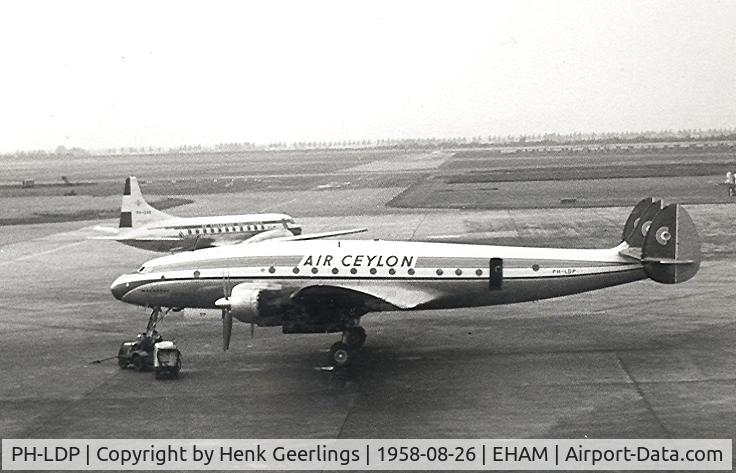 PH-LDP, 1950 Lockheed L-749A Constellation C/N 2638, Air Ceylon. Connie hired from KLM