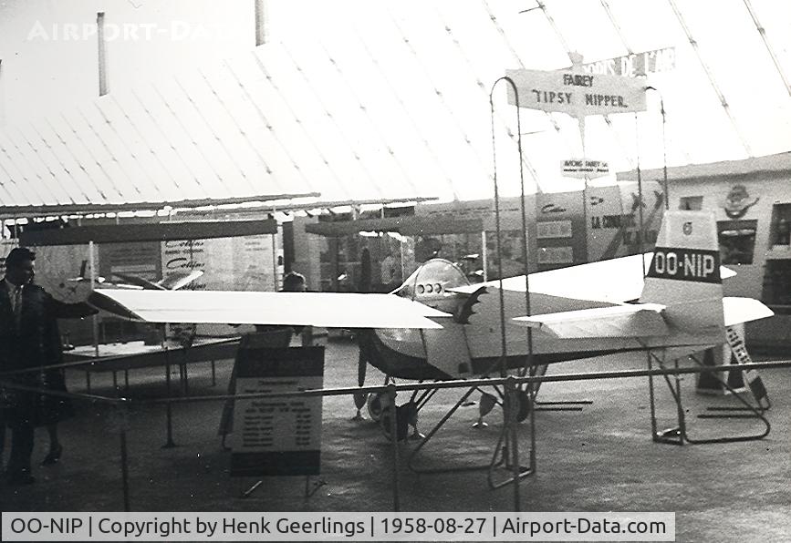 OO-NIP, 1957 Tipsy T-66 Nipper 1 C/N 1, Tipsy Nipper at the Transport Pavillion  EXPO - Brussels 1958
