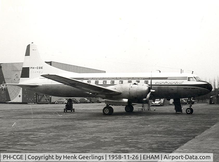PH-CGE, 1953 Convair 340 C/N 113, Iranian Oil Cy. Hired this Convair from KLM