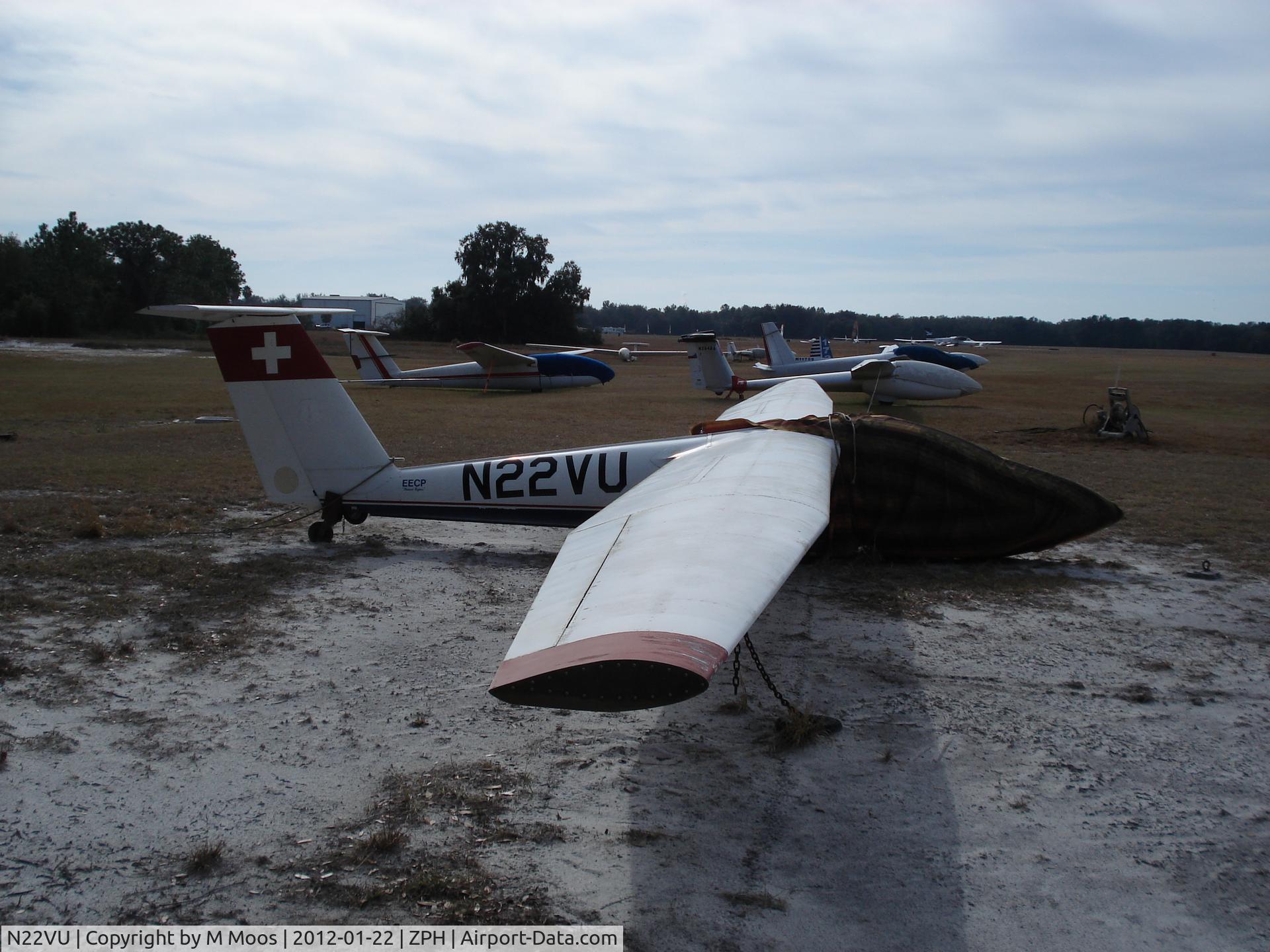 N22VU, 1975 Pilatus B4-PC11 C/N 198, Glider tied out at TBSS