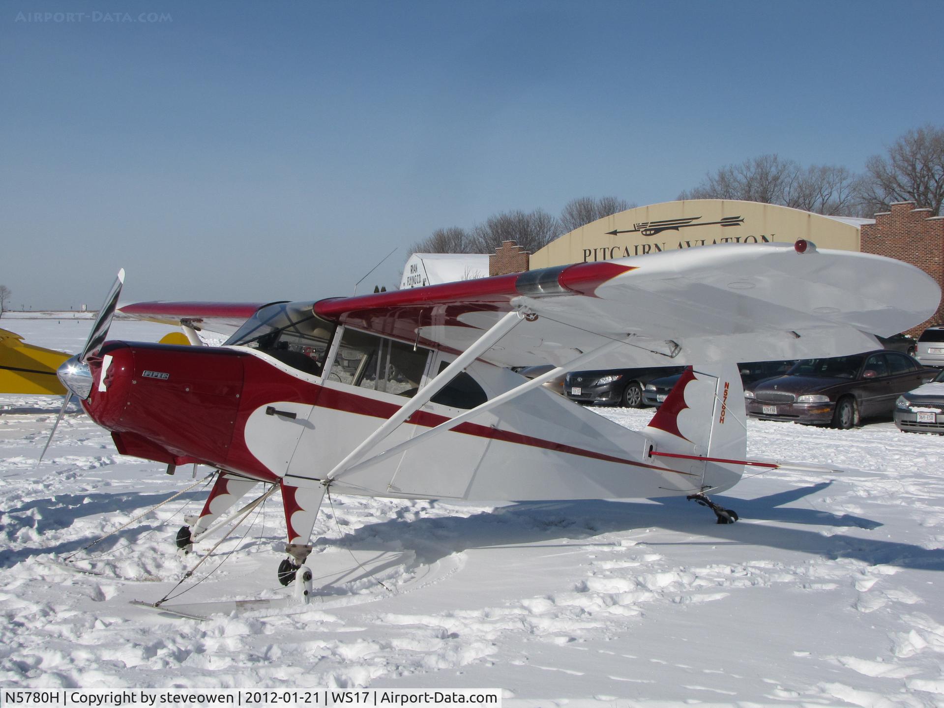 N5780H, 1949 Piper PA-16 Clipper C/N 16-393, EAA ski plane fly-in 2012
