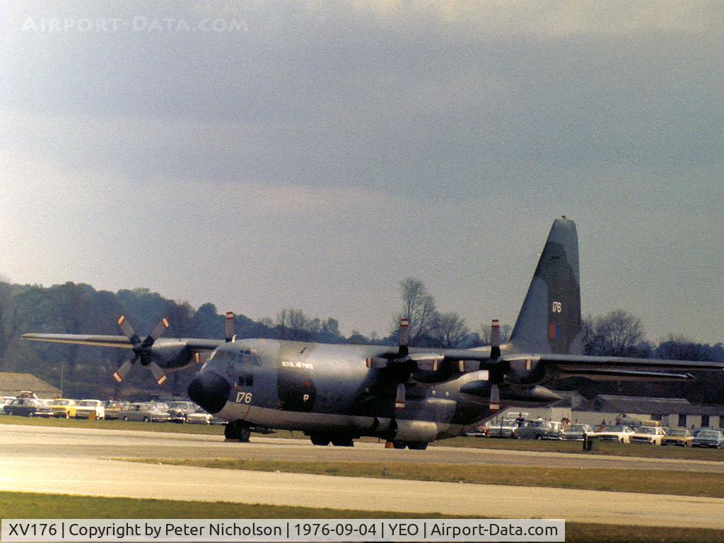 XV176, 1976 Lockheed C-130K Hercules C.1 C/N 382-4169, Hercules C.1 of the Lyneham Transport Wing on display at the 1976 RNAS Yeovilton Airshow.