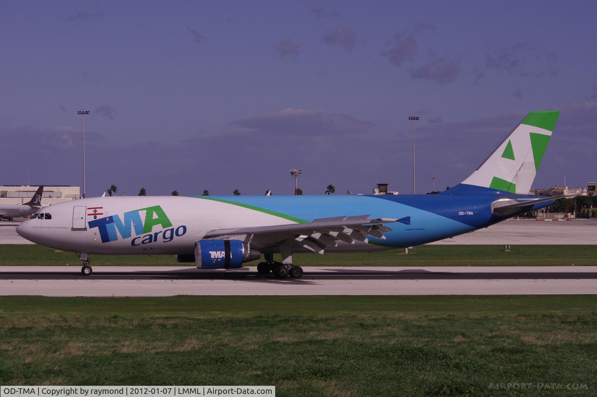 OD-TMA, 2006 Airbus A300F4-622R(F) C/N 0872, A300 OD-TMA of TMA Lebanon shortly after landing on Runway31 in Malta.