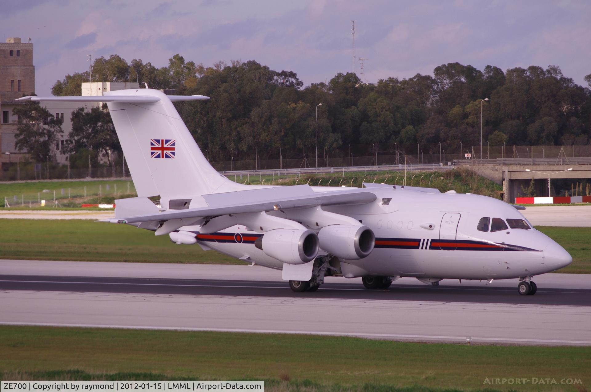 ZE700, 1984 British Aerospace BAe.146-100 CC.2 C/N E1021, Bae146 ZE700 of RAF on a short visit to Malta.
