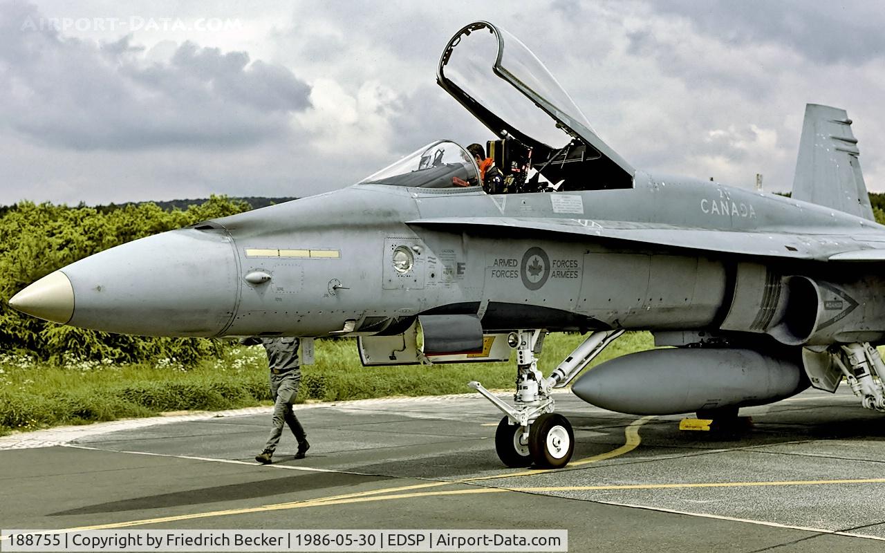 188755, McDonnell Douglas CF-188A Hornet C/N 384/A321, transient at Fliegerhorst Pferdsfeld