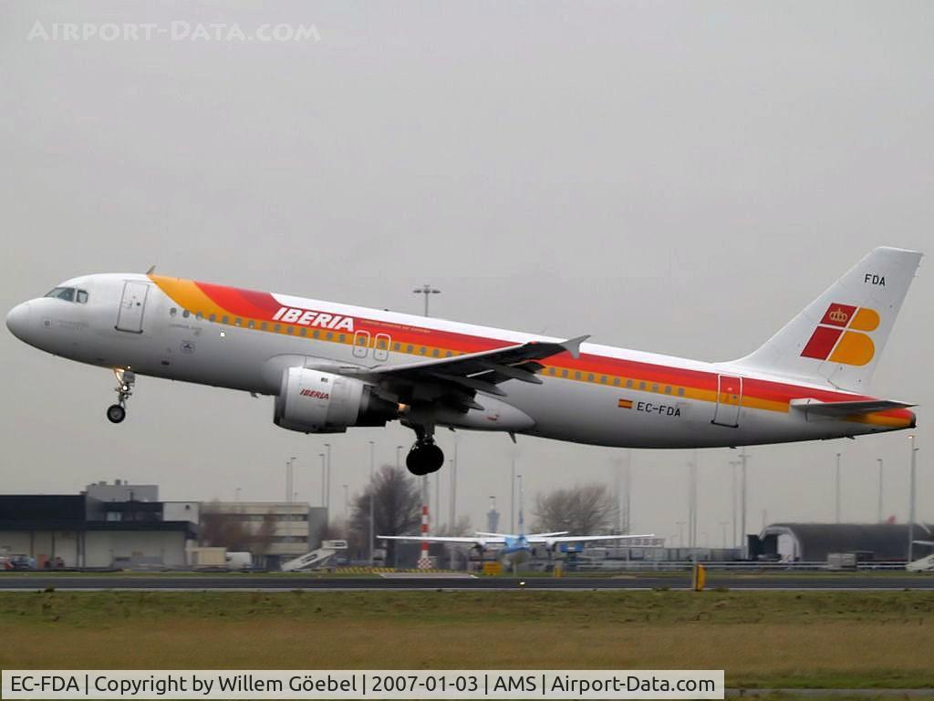 EC-FDA, 1991 Airbus A320-211 C/N 176, Take off from runway 24 of Schiphol Airport
