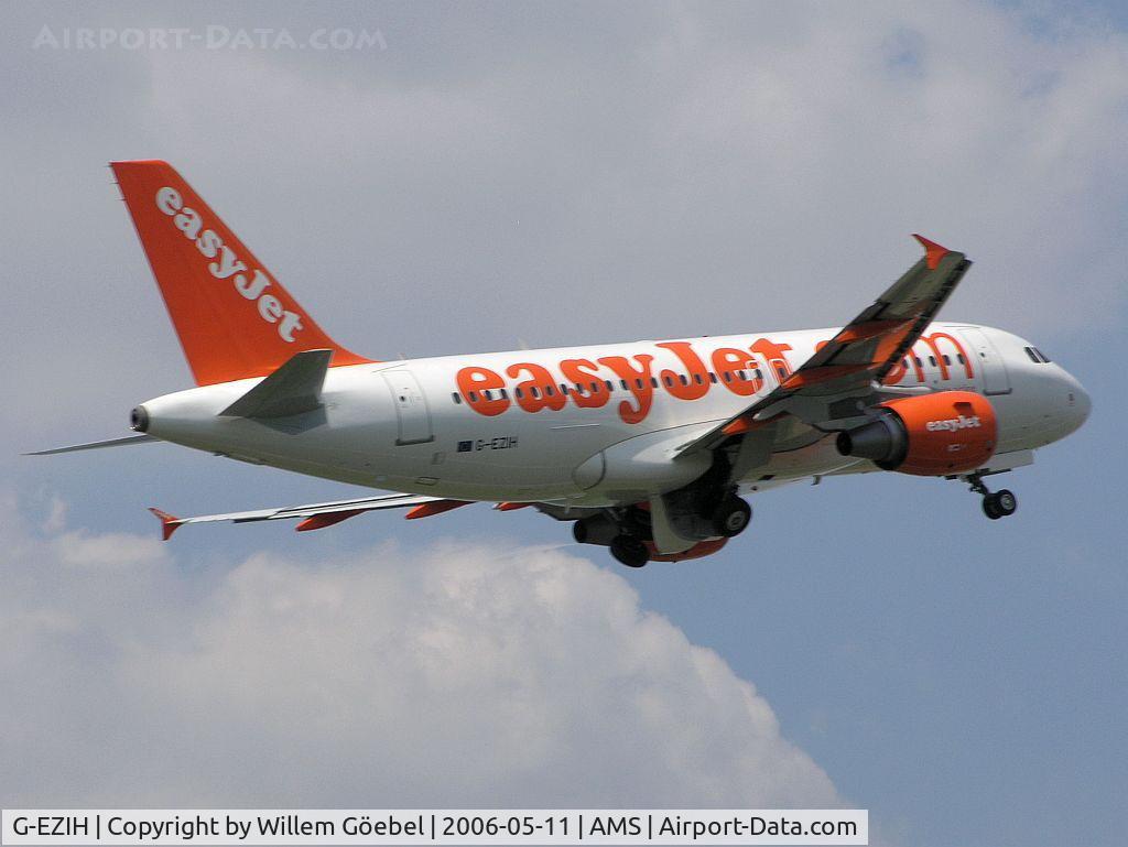 G-EZIH, 2005 Airbus A319-111 C/N 2463, Take off from runway L36 of Schiphol Airport