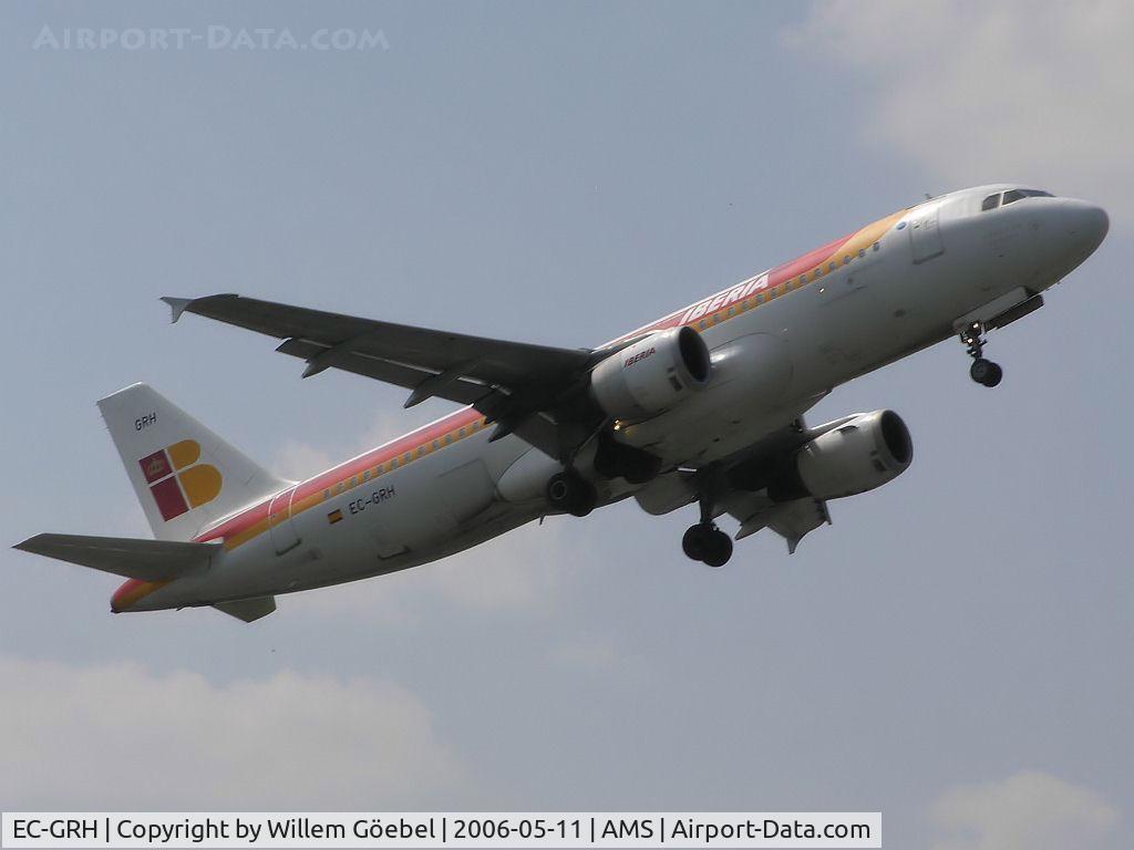 EC-GRH, 1990 Airbus A320-211 C/N 146, Take off from runway L36 of Schiphol Airport