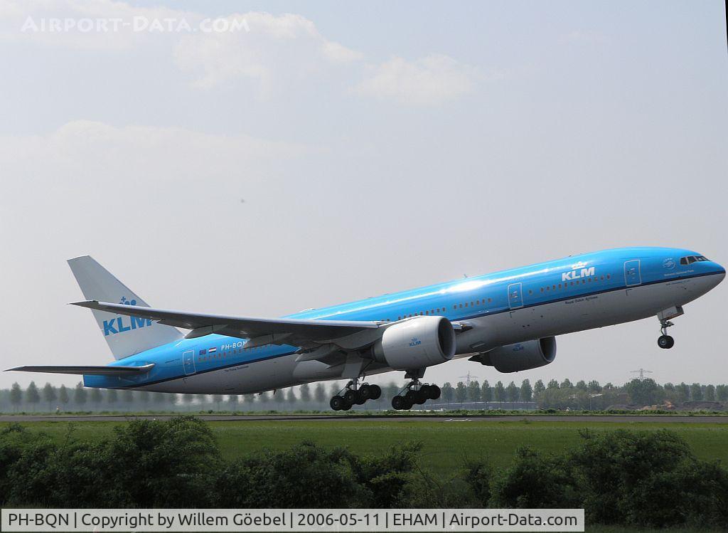 PH-BQN, 2006 Boeing 777-206/ER C/N 32720, Take off from runway L36 of Schiphol Airport