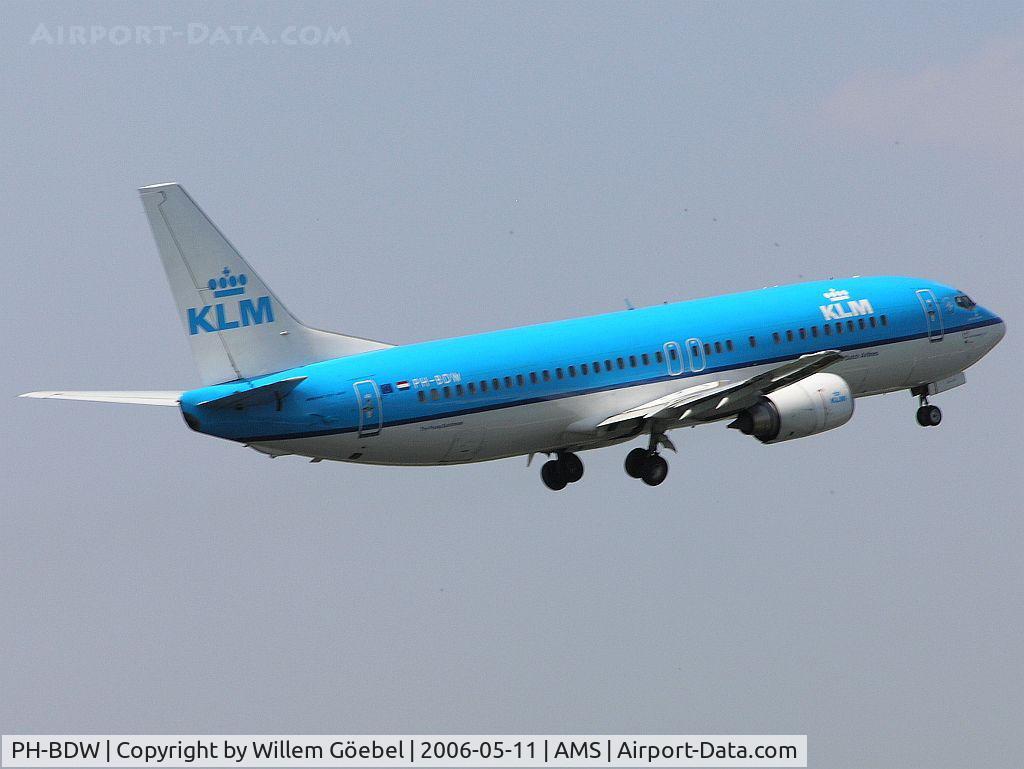 PH-BDW, 1990 Boeing 737-406 C/N 24858, Take off from runway L36 of Schiphol Airport