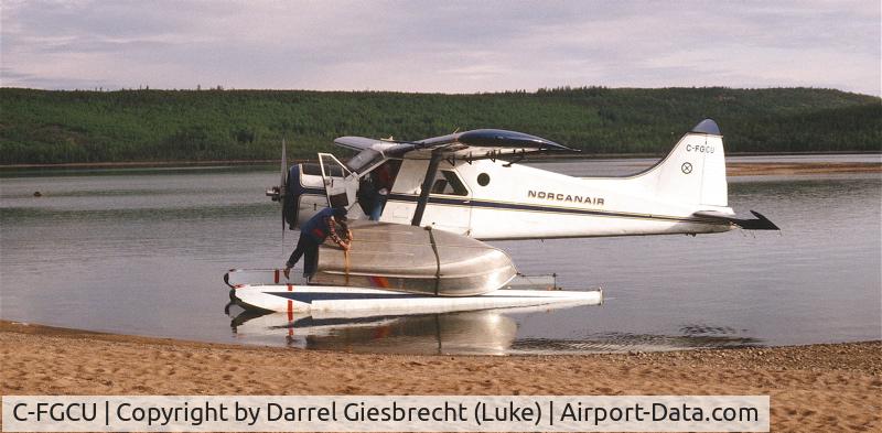 C-FGCU, 1953 De Havilland Canada DHC-2 Beaver Mk.1 C/N 503, C-FGCU northeast of Uranium City in the NWT. GCU was owned and operated by Norcanair in Uranium City in 70's and early 80's.