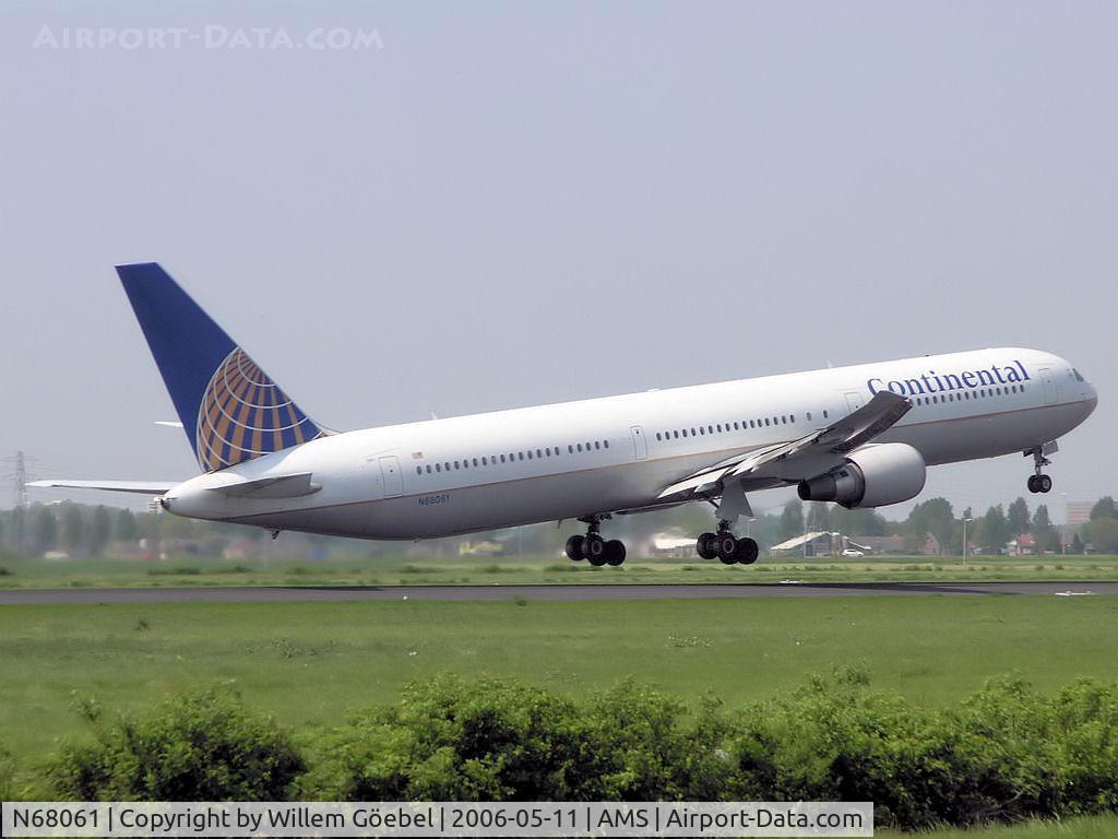N68061, 2002 Boeing 767-424/ER C/N 29456, Take off from runway L36 of Schiphol Airport