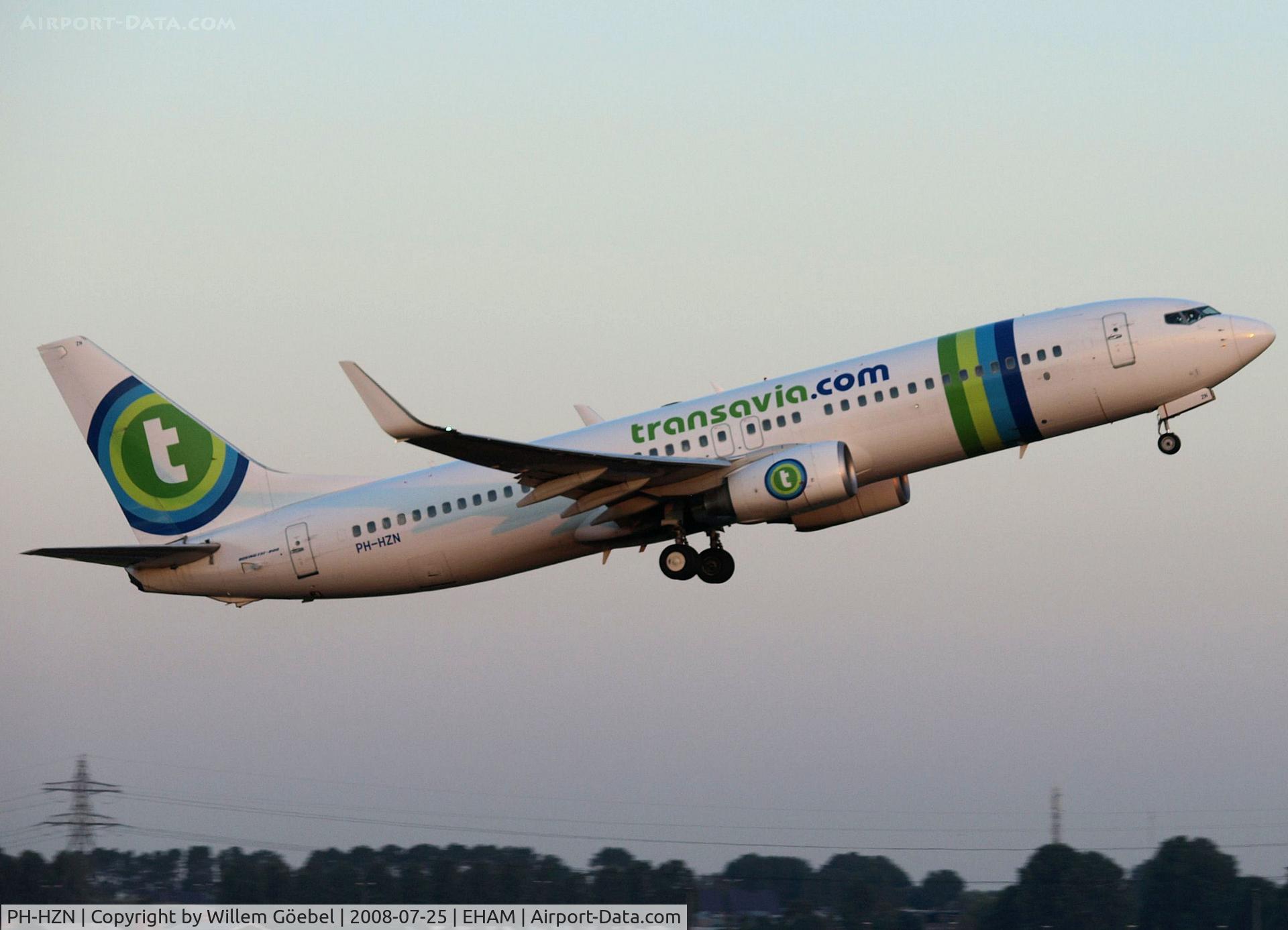 PH-HZN, 2004 Boeing 737-8K2 C/N 32943, Take off from runway L36 of Schiphol Airport