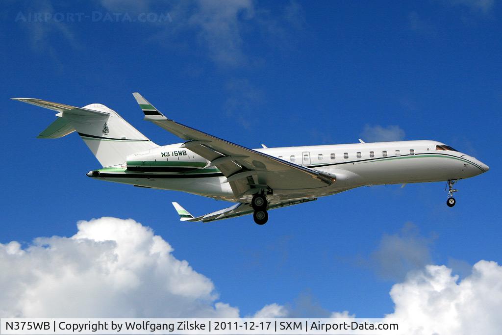 N375WB, 2008 Bombardier BD-700-1A11 Global 5000 C/N 9288, visitor