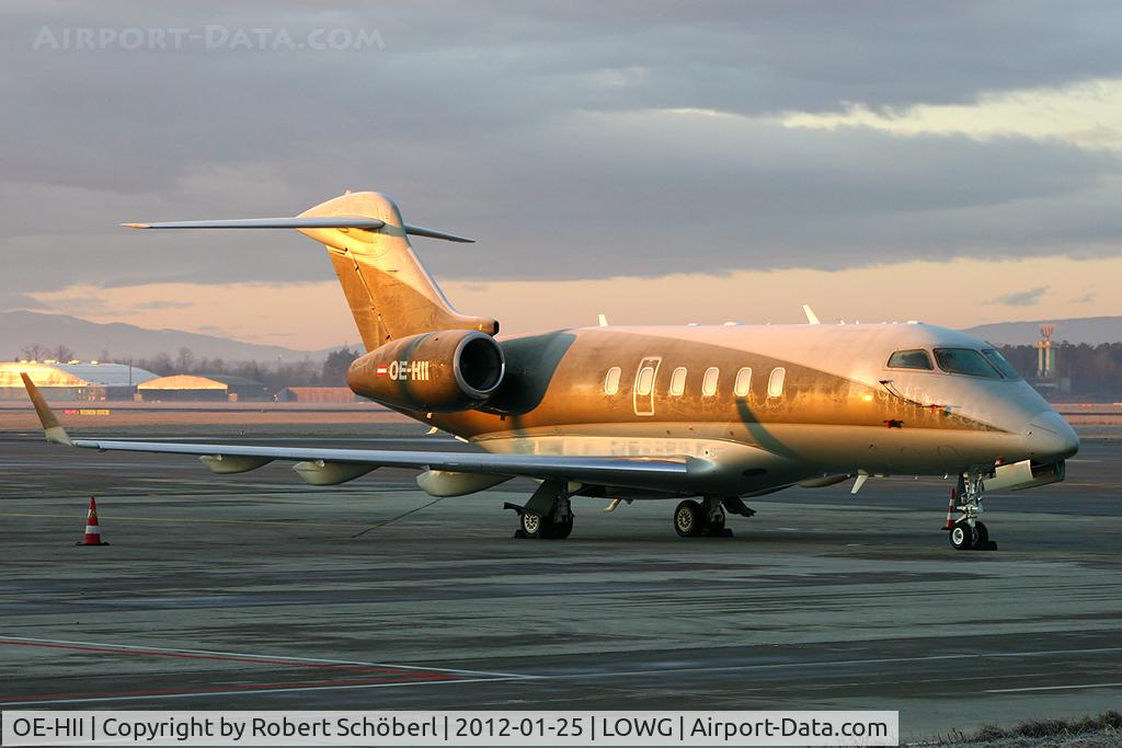 OE-HII, Bombardier Challenger 300 (BD-100-1A10) C/N 20111, OE-HII @ GRZ early morning