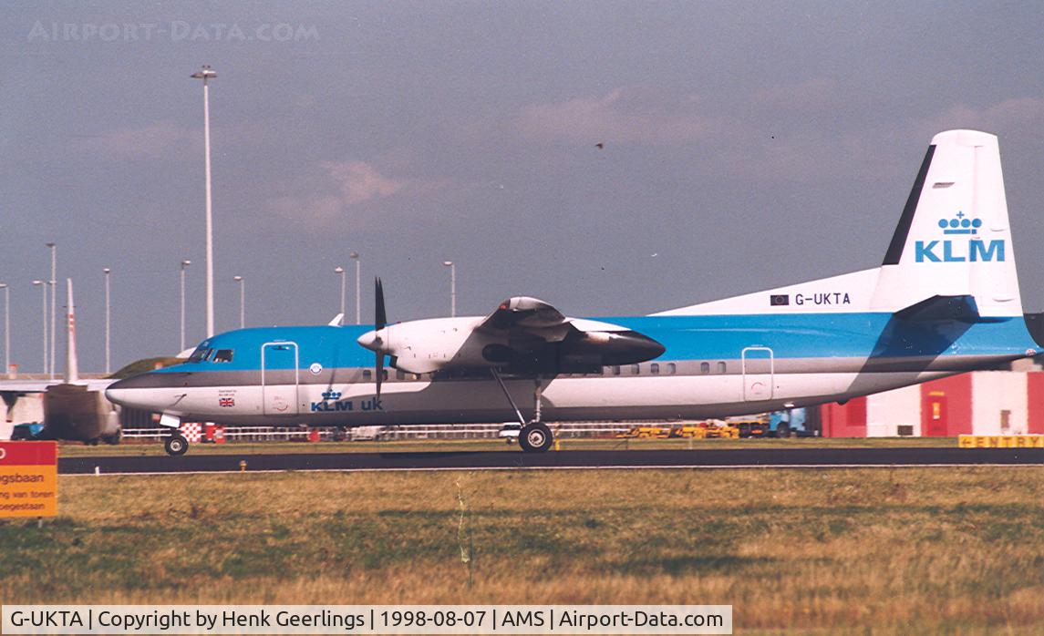 G-UKTA, 1992 Fokker 50 C/N 20246, KLM UK