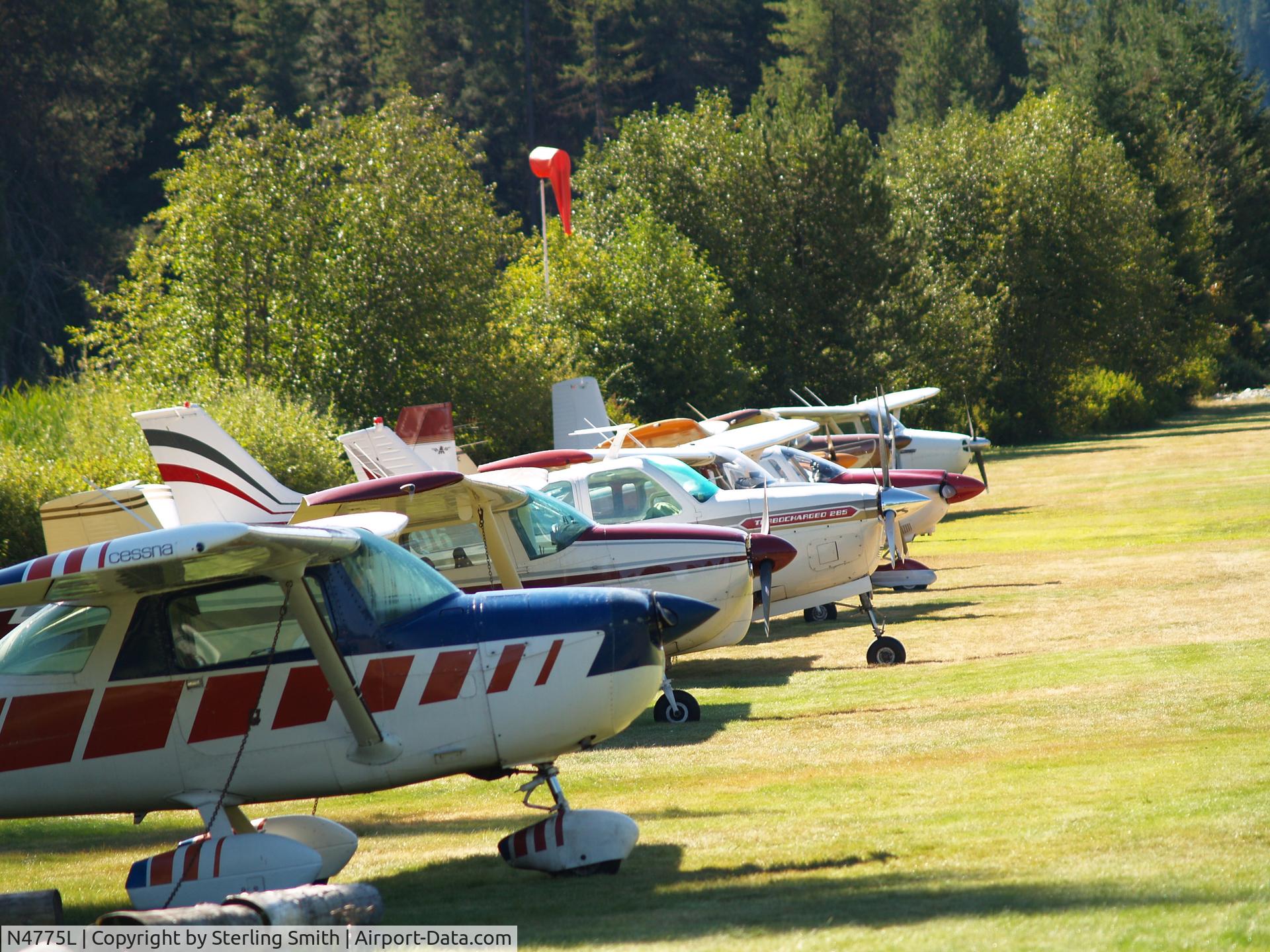 N4775L, 1967 Piper PA-28-180 C/N 28-4109, I am number 5 in the line-up at Cavanaugh Bay, Priest Lake, ID