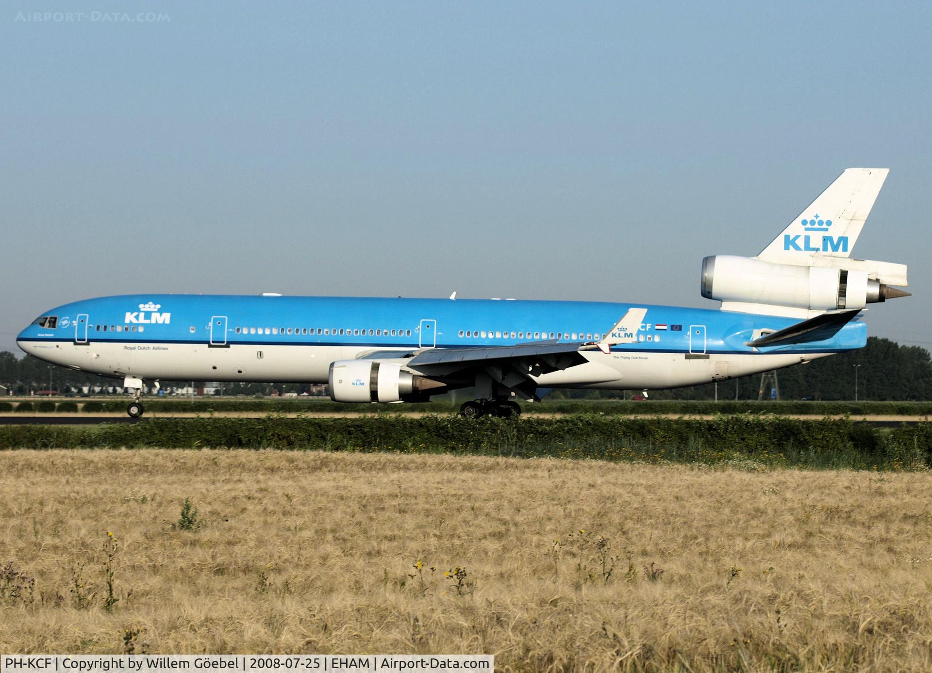 PH-KCF, 1994 McDonnell Douglas MD-11 C/N 48560, Landing on runway R18 of Schiphol Airport