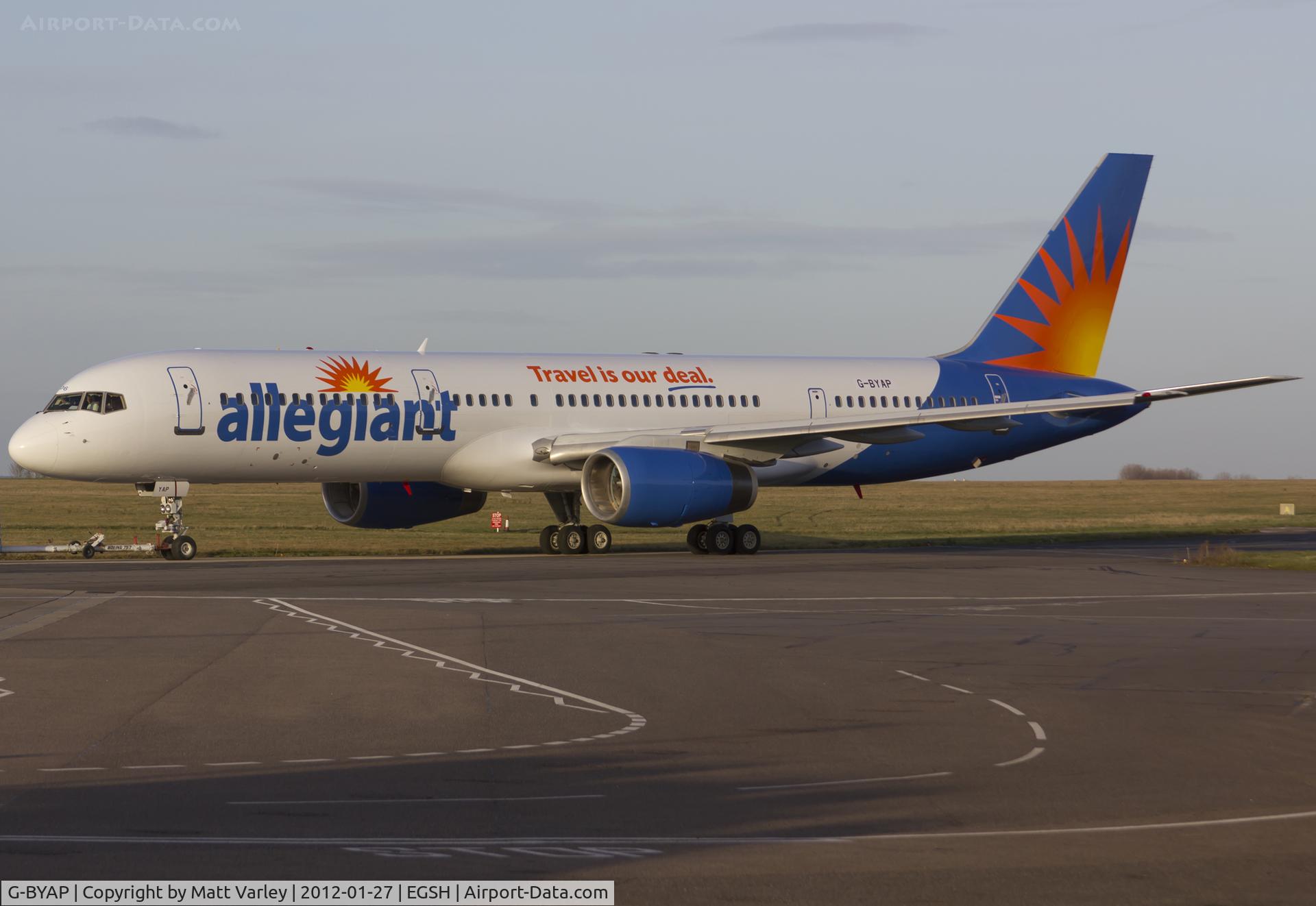 G-BYAP, 1994 Boeing 757-204 C/N 27236, Fresh out of Air Livery in Allegiant Air C/S (To become N906NV)
