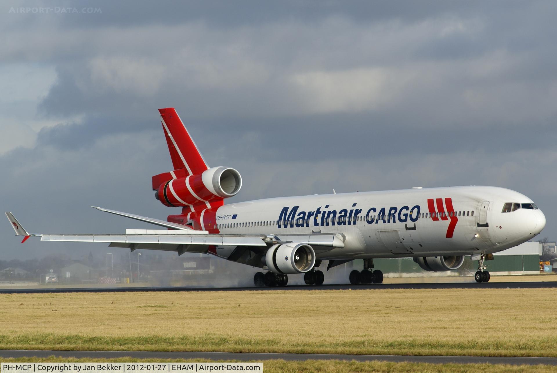 PH-MCP, 1994 McDonnell Douglas MD-11F C/N 48616, Just after landing on the 