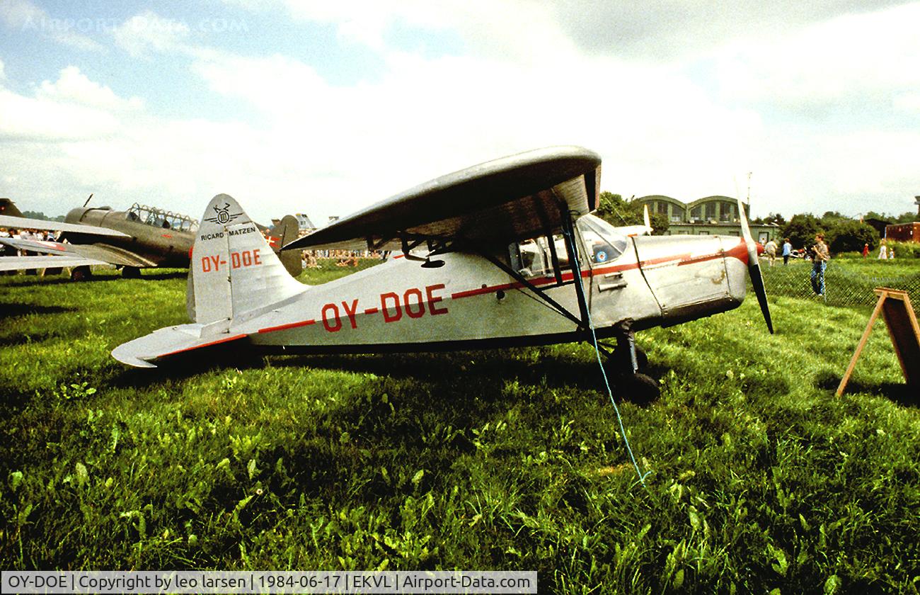 OY-DOE, 1947 SAI KZ III U-2 C/N 99, EKVL Vaerloese AB 17.6.84