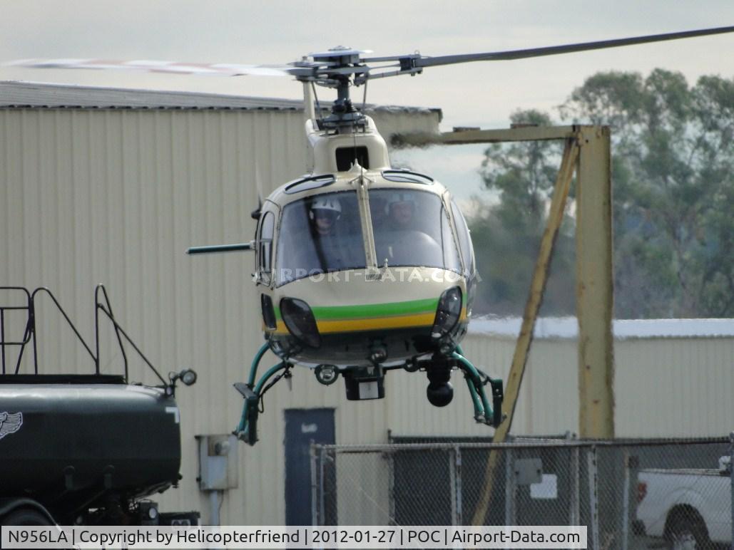 N956LA, 2010 Eurocopter AS-350B-2 Ecureuil Ecureuil C/N 7047, Air taxiing to the west to avoid LA CO Sheriff Helo N950DG and LA Co Fire helo N17LA