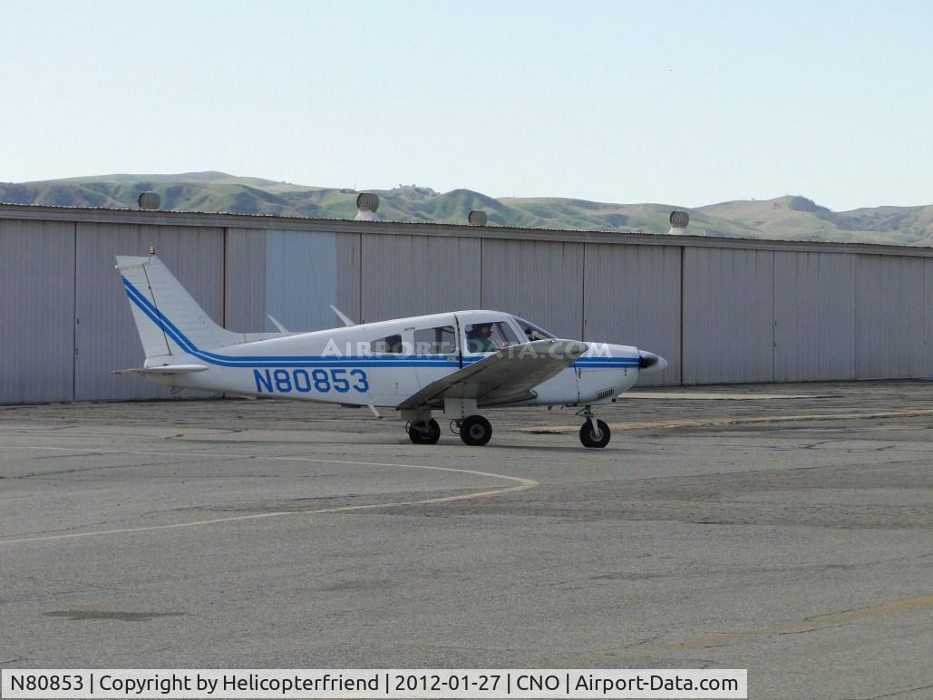 N80853, 1979 Piper PA-28-181 C/N 28-8090082, Taxiing in the area south of the paint shop