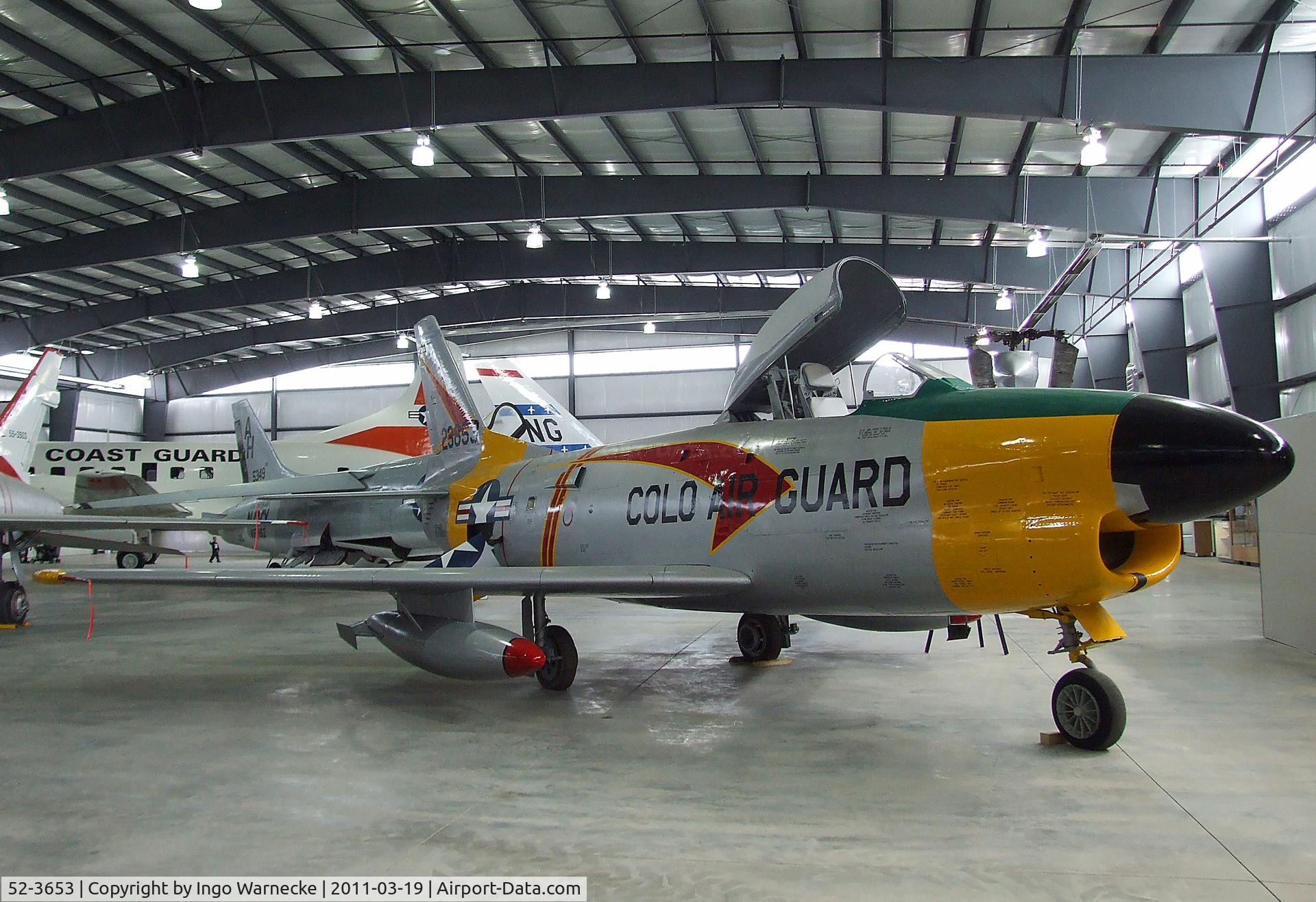 52-3653, 1952 North American F-86D Sabre C/N 190-56, North American F-86D Sabre at the Pueblo Weisbrod Aircraft Museum, Pueblo CO