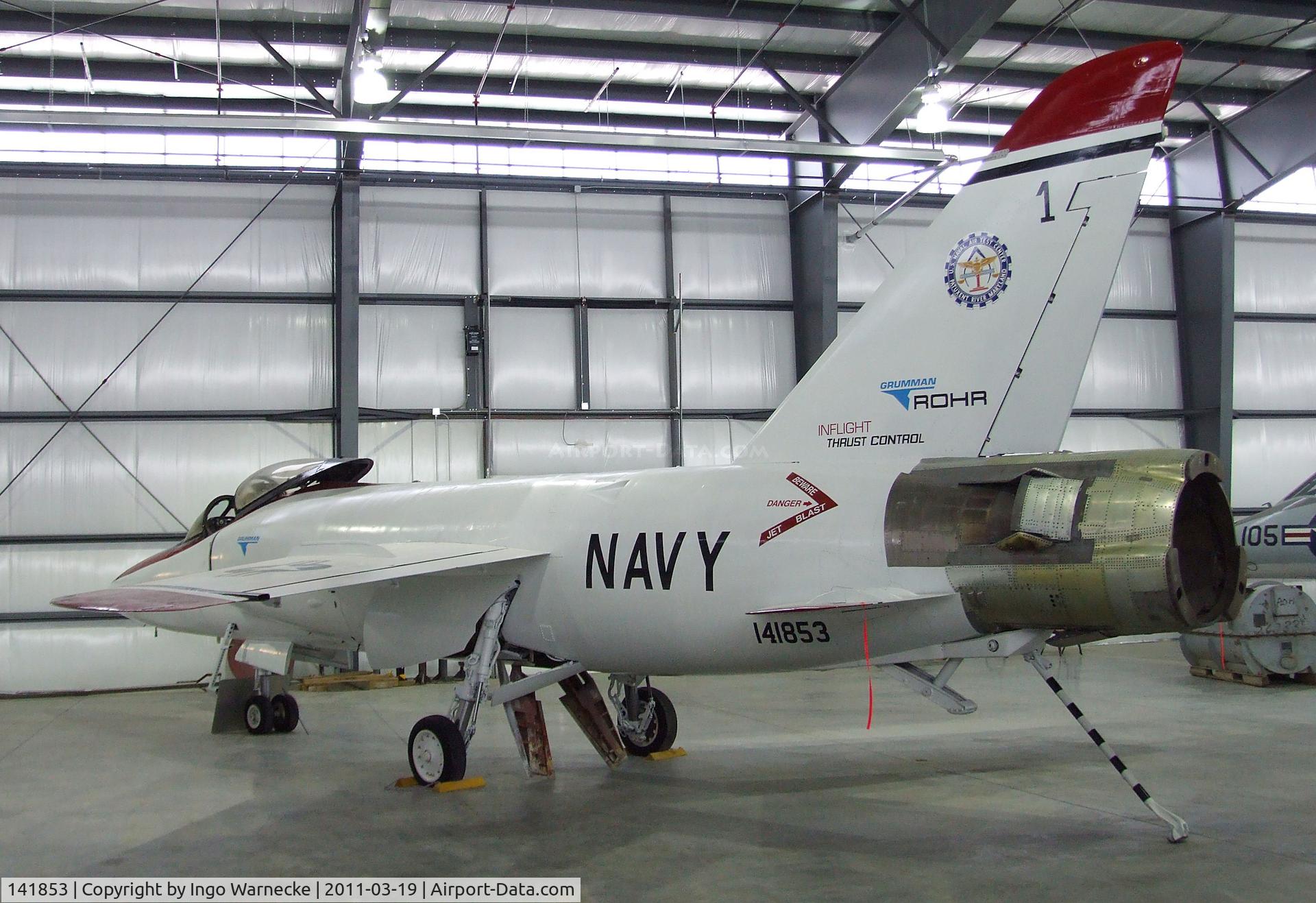 141853, Grumman F11F-1 Tiger C/N 170, Grumman F11F-1 Tiger, converted to flying testbed for experiments with an in-flight thrust reverser in 1974-1975, at the Pueblo Weisbrod Aircraft Museum, Pueblo CO