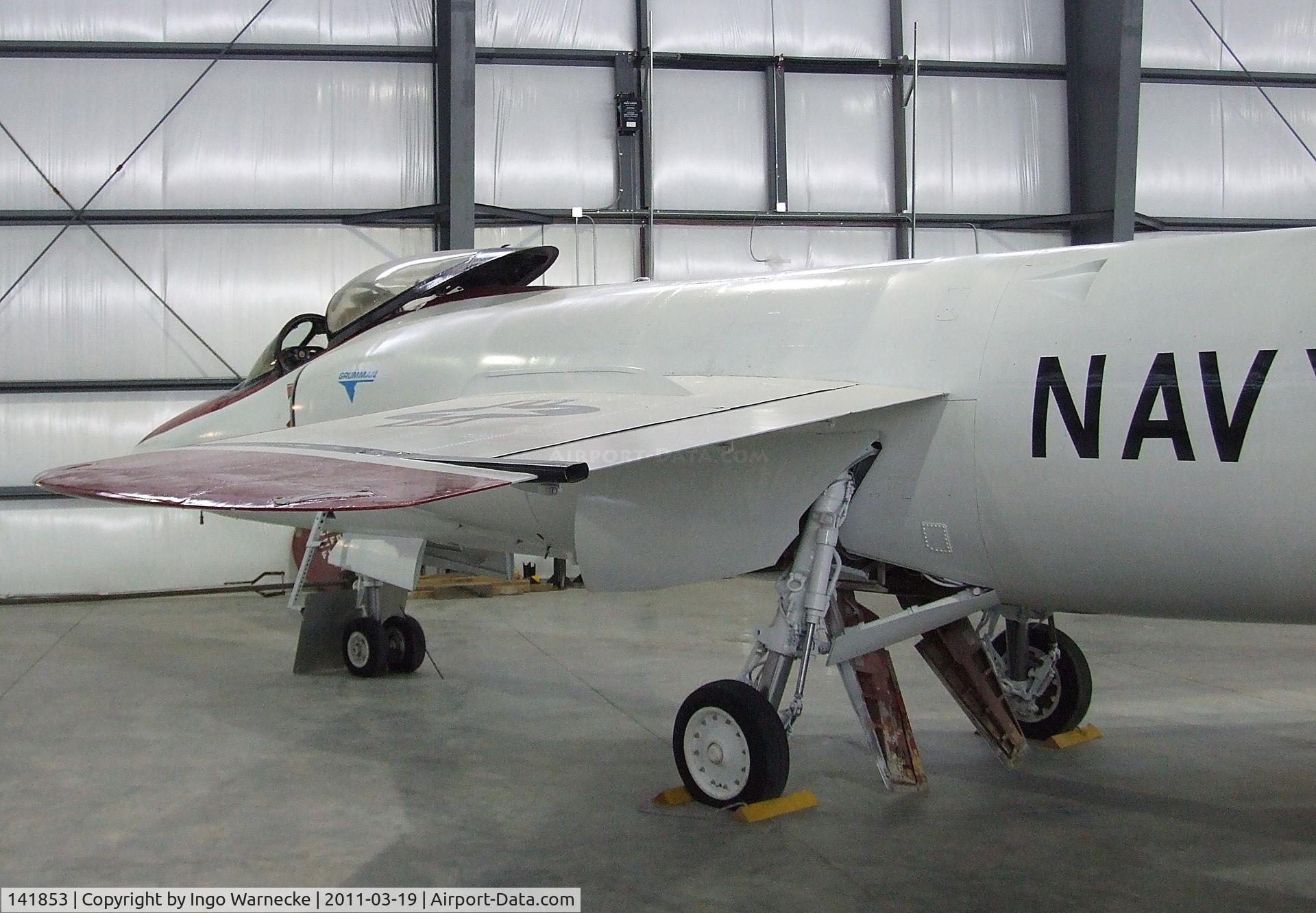 141853, Grumman F11F-1 Tiger C/N 170, Grumman F11F-1 Tiger, converted to flying testbed for experiments with an in-flight thrust reverser in 1974-1975, at the Pueblo Weisbrod Aircraft Museum, Pueblo CO
