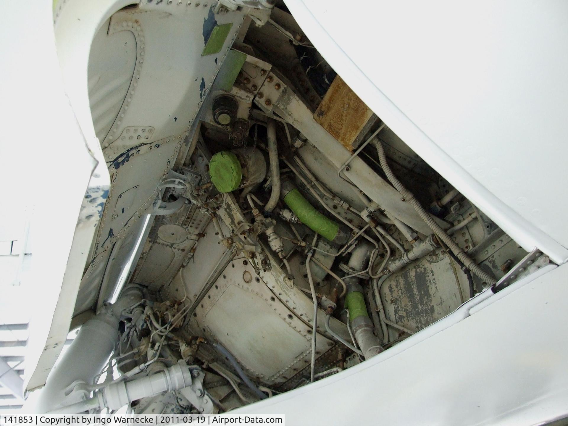 141853, Grumman F11F-1 Tiger C/N 170, Grumman F11F-1 Tiger, converted to flying testbed for experiments with an in-flight thrust reverser in 1974-1975, at the Pueblo Weisbrod Aircraft Museum, Pueblo CO