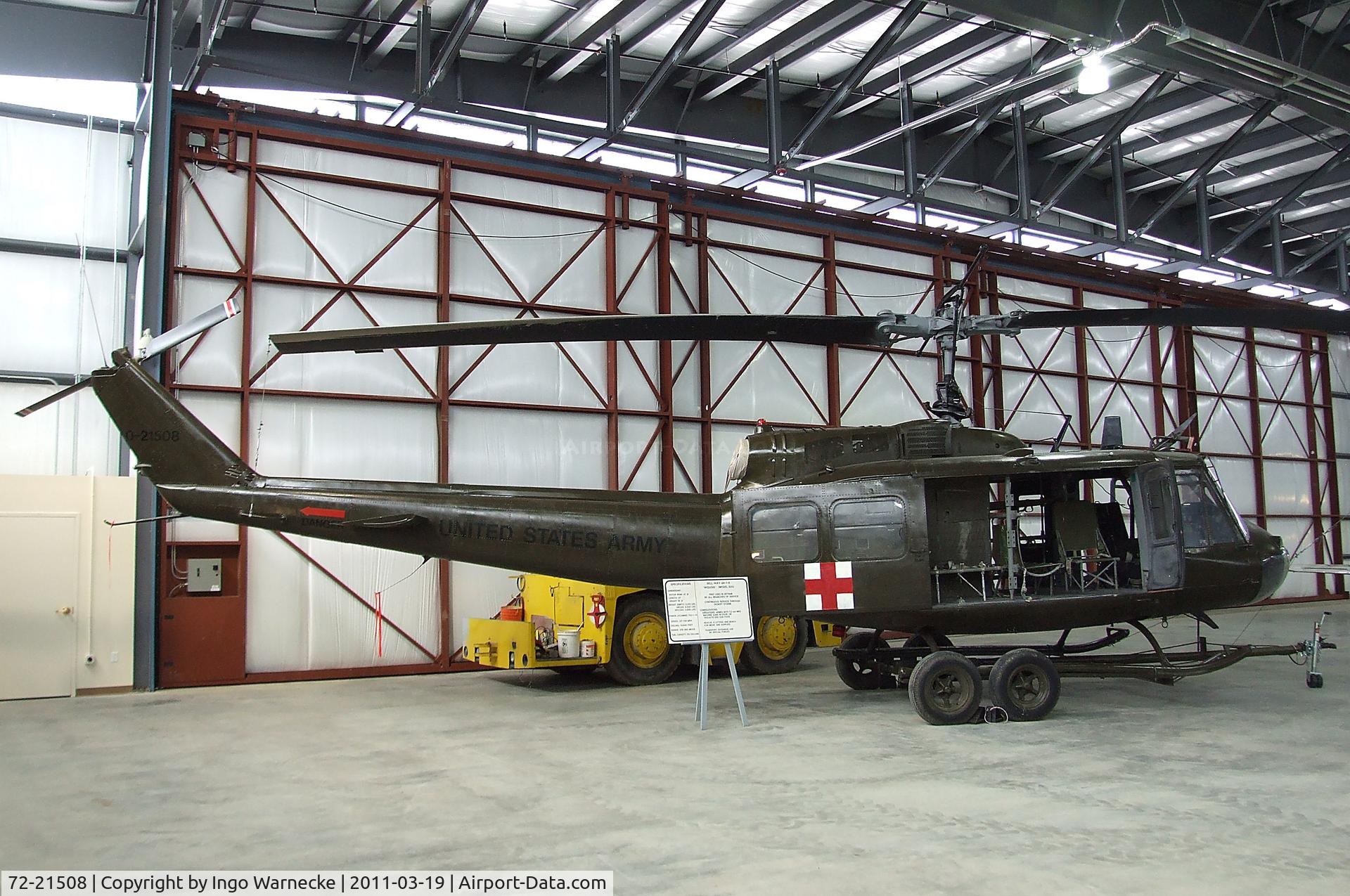 72-21508, 1972 Bell UH-1H Iroquois C/N 13207, Bell UH-1H Iroquois at the Pueblo Weisbrod Aircraft Museum, Pueblo CO