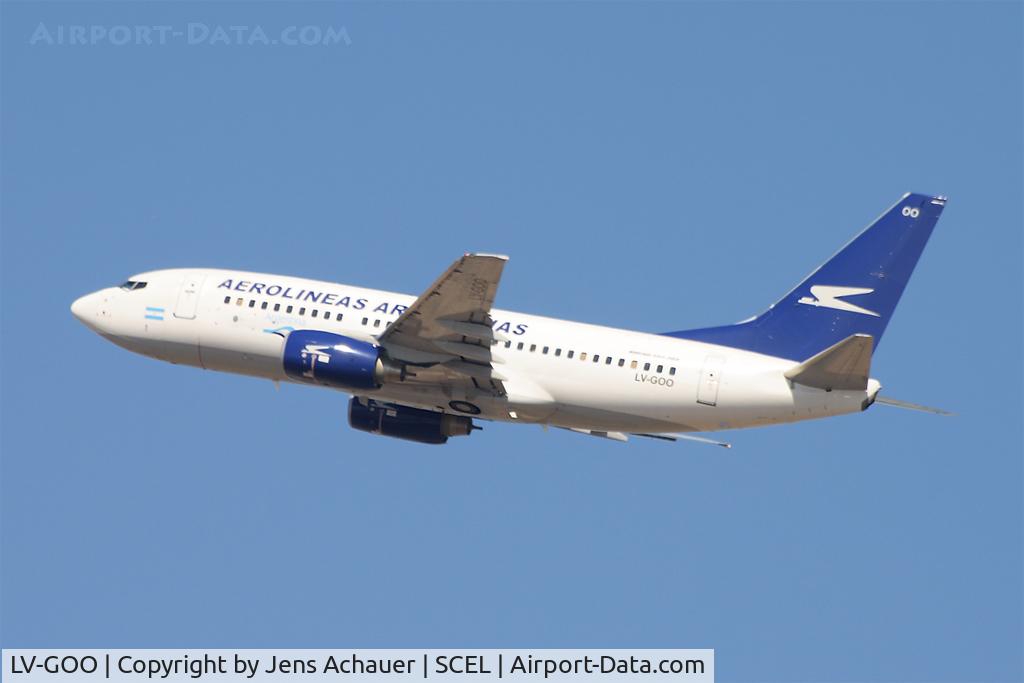 LV-GOO, 2009 Boeing 737-7BD C/N 35962, Leaving SCL
